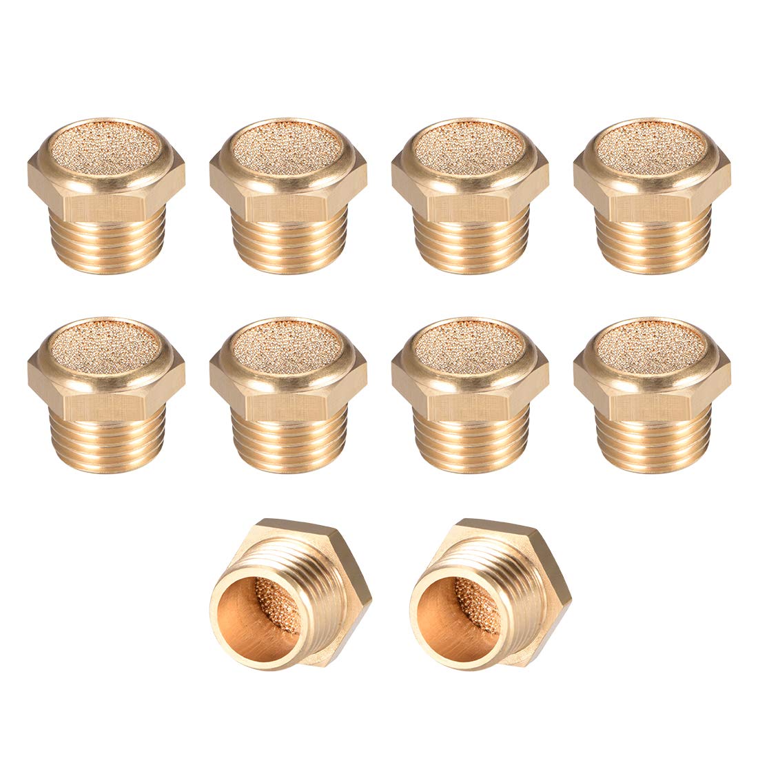 sourcing map 10Stk. Schalldämpfer aus Messing G1/4 verstellbarer Schalldämpfer aus G Messing sourcing map 10Stk. Schalldämpfer aus Messing G1/4 verstellbarer Schalldämpfer aus G Messing von sourcing map