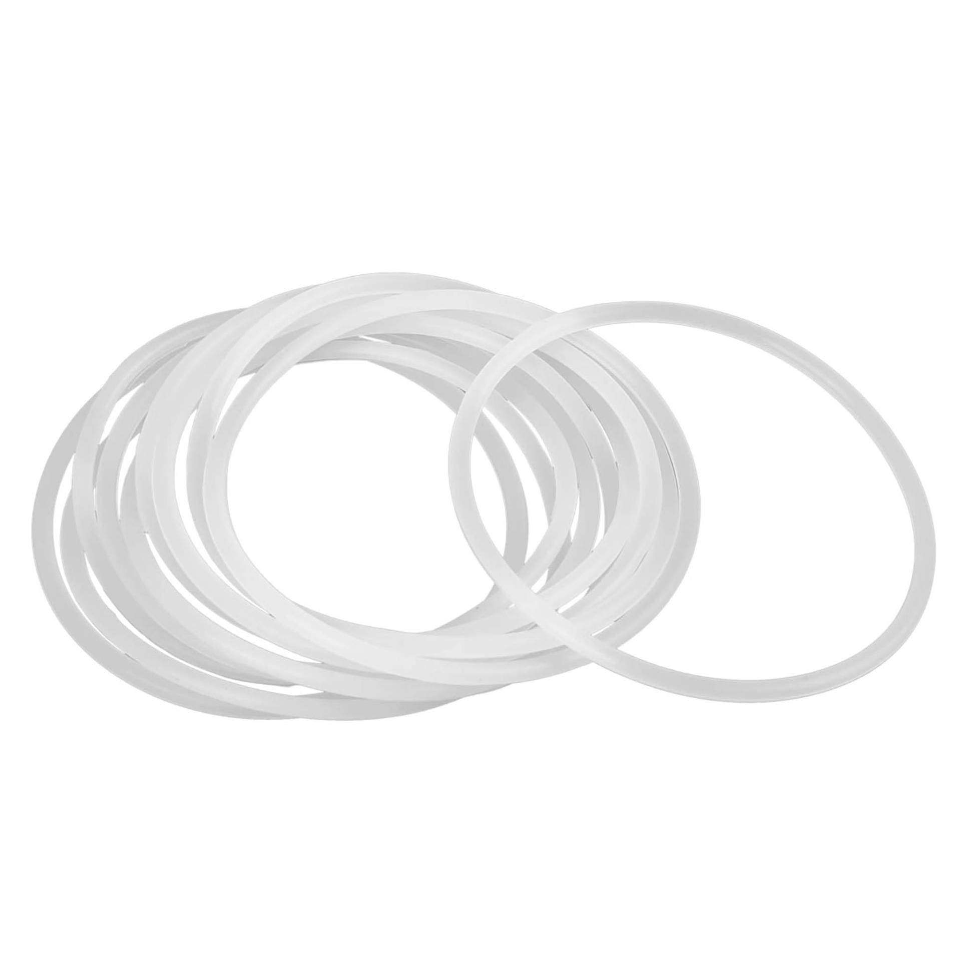 sourcing map 10Stk. Silikon O-Ringe, 75mm OD 68.8mm ID 3.1mm Breite VMQ Dichtung für Kompressor Ventile Rohr Reparatur, Weiß von X AUTOHAUX