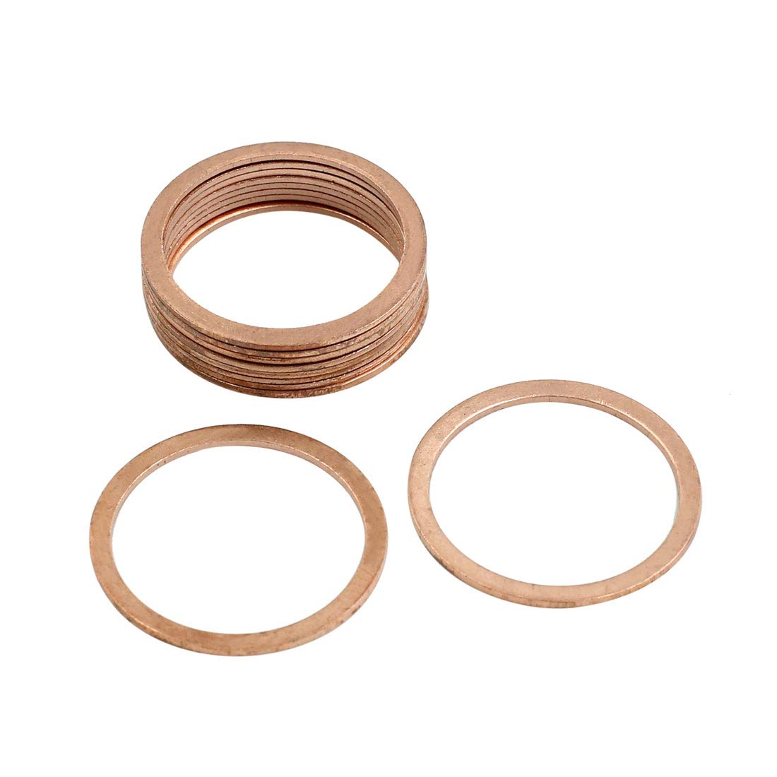 sourcing map 10stk. Scheibe Flachdichtungsring für Auto 25mm Innendurchmesser Kupfer sourcing map 10stk. Scheibe Flachdichtungsring für Auto 25mm Innendurchmesser Kupfer von sourcing map