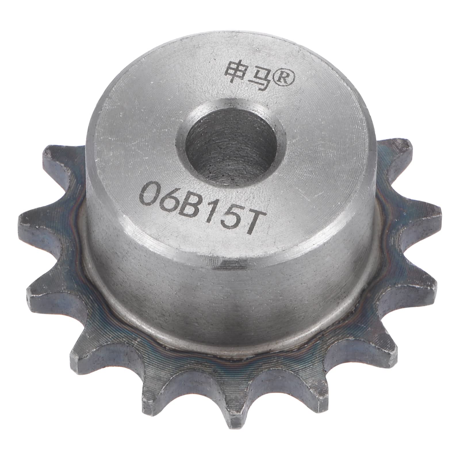 sourcing map 15 Zähne Ritzel Typ B Einzelstrang, 3/8 Zoll Teilung, 10 mm Bohrung A3 Kohlenstoffstahl für ISO 06B sourcing map 15 Zähne Ritzel Typ B Einzelstrang, 3/8 Zoll Teilung, 10 mm Bohrung A3 Kohlenstoffstahl für ISO 06B von sourcing map