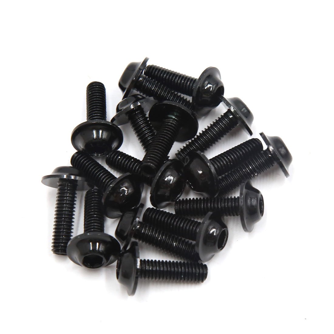 sourcing map 16 Stück Motorrad Verkleidung Schrauben Kit schwarzes Metall M6 x 20 mm Sechskant-Verkleidungsschrauben für Motorrad sourcing map 16 Stück Motorrad Verkleidung Schrauben Kit schwarzes Metall M6 x 20 mm Sechskant-Verkleidungsschrauben für Motorrad von uxcell
