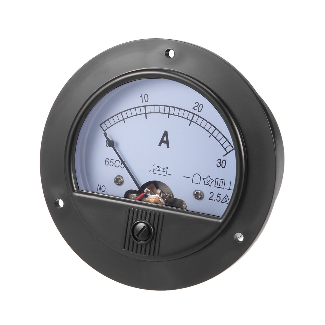 sourcing map 1 Stück Analoges Strommessgerät DC 0-30A 65C5 Amperemeter für Stromkreisprüfung Batterie Laden Ampere Tester Gauge von sourcing map