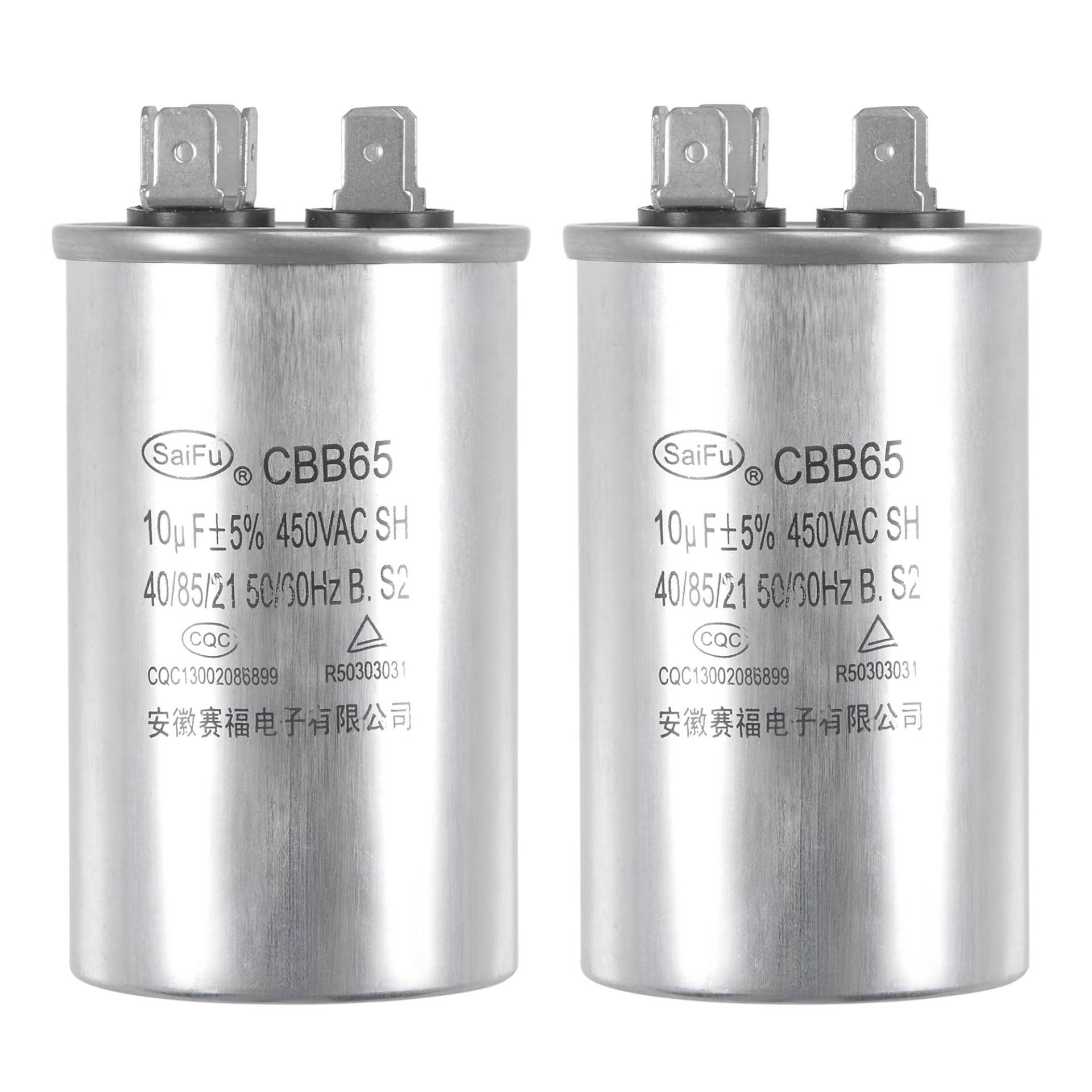 sourcing map 2 Stücke Anlaufkondensator CBB65 10uF 10mfd 450V AC 40/85/21 Aluminiumgehäuse mit Anschluss für Klimaanlage Kompressor MotorKondensator sourcing map 2 Stücke Anlaufkondensator CBB65 10uF 10mfd 450V AC 40/85/21 Aluminiumgehäuse mit Anschluss für Klimaanlage Kompressor MotorKondensator von sourcing map