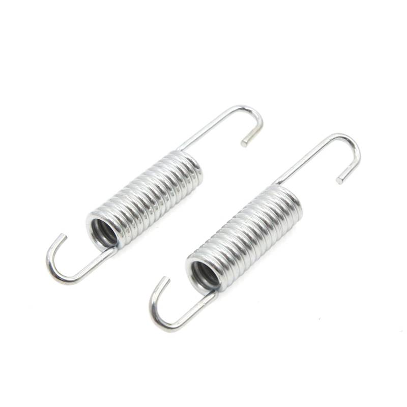 sourcing map 2 Stück Hauptständer Ständerfeder Metall Motorrad Fuß Kickstand Seitenständer Frühling Rückstellfeder Silber für GS125 von sourcing map