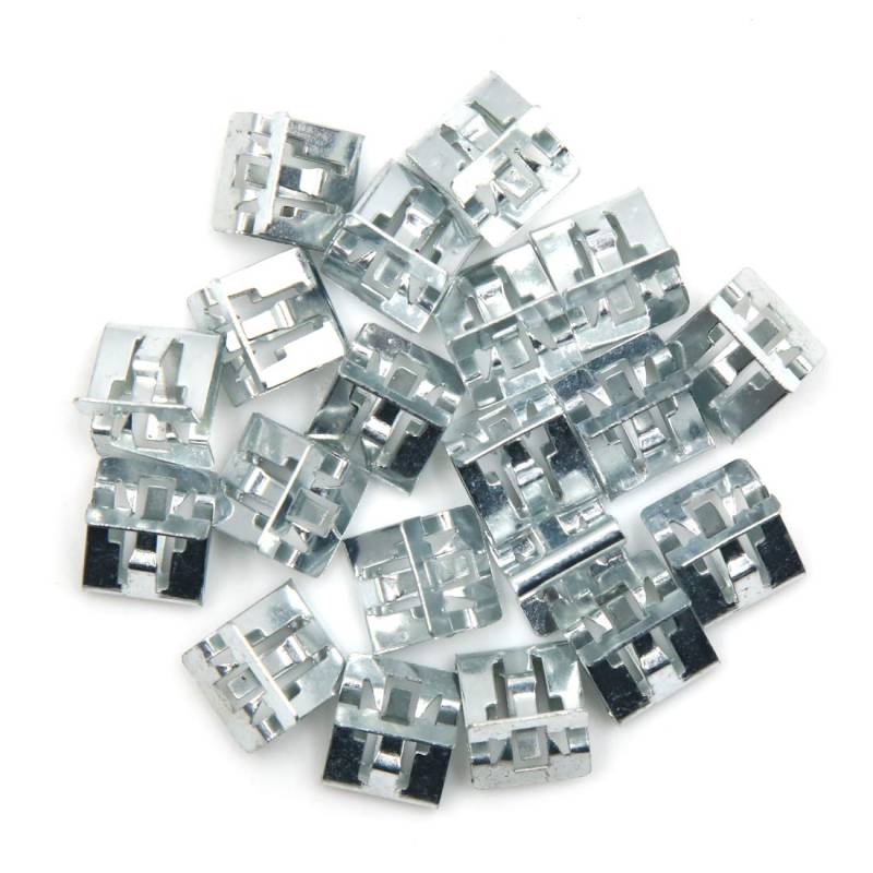 sourcing map 20 Stk. Universal Auto Innenkonsolen Armaturenbrett Halteklammern Metall Silber von sourcing map