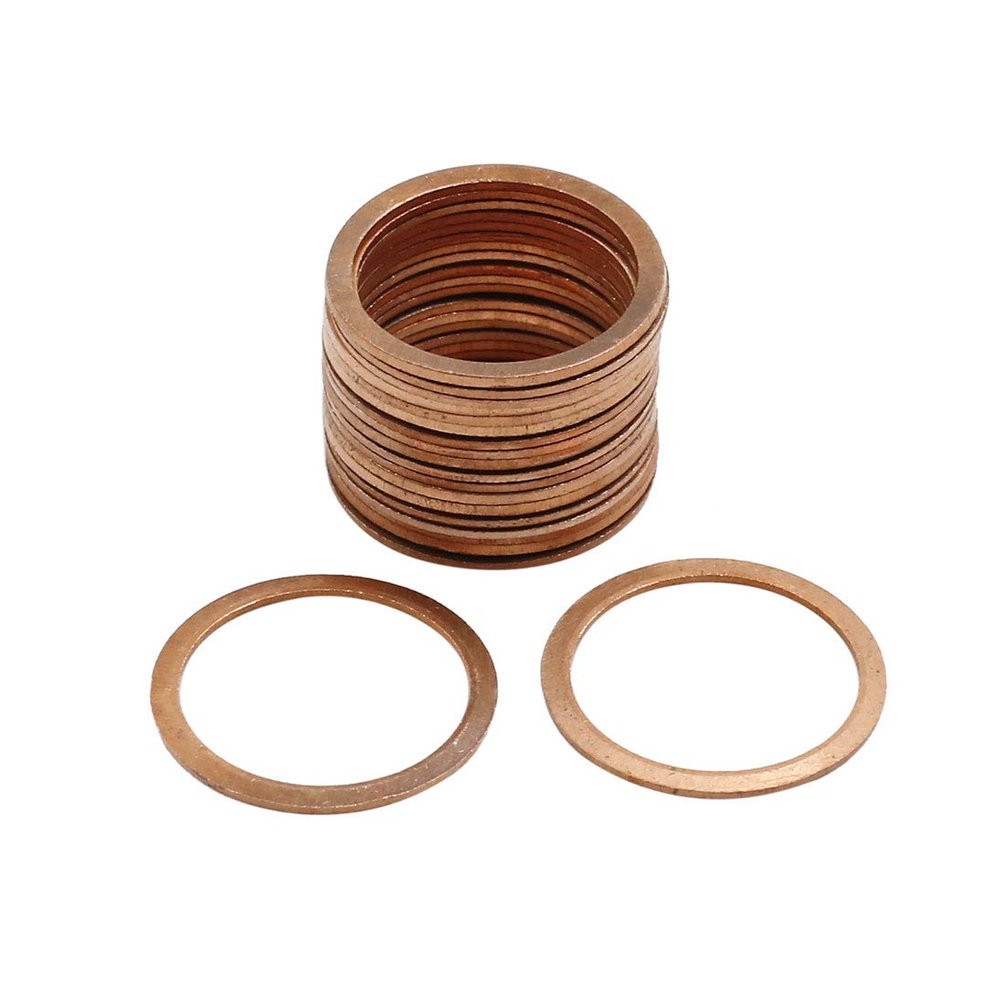 sourcing map 20 Stück Kupfer Scheiben Flache Dichtungsringe Ringe 22mm Innen Durchm. sourcing map 20 Stück Kupfer Scheiben Flache Dichtungsringe Ringe 22mm Innen Durchm. von sourcing map