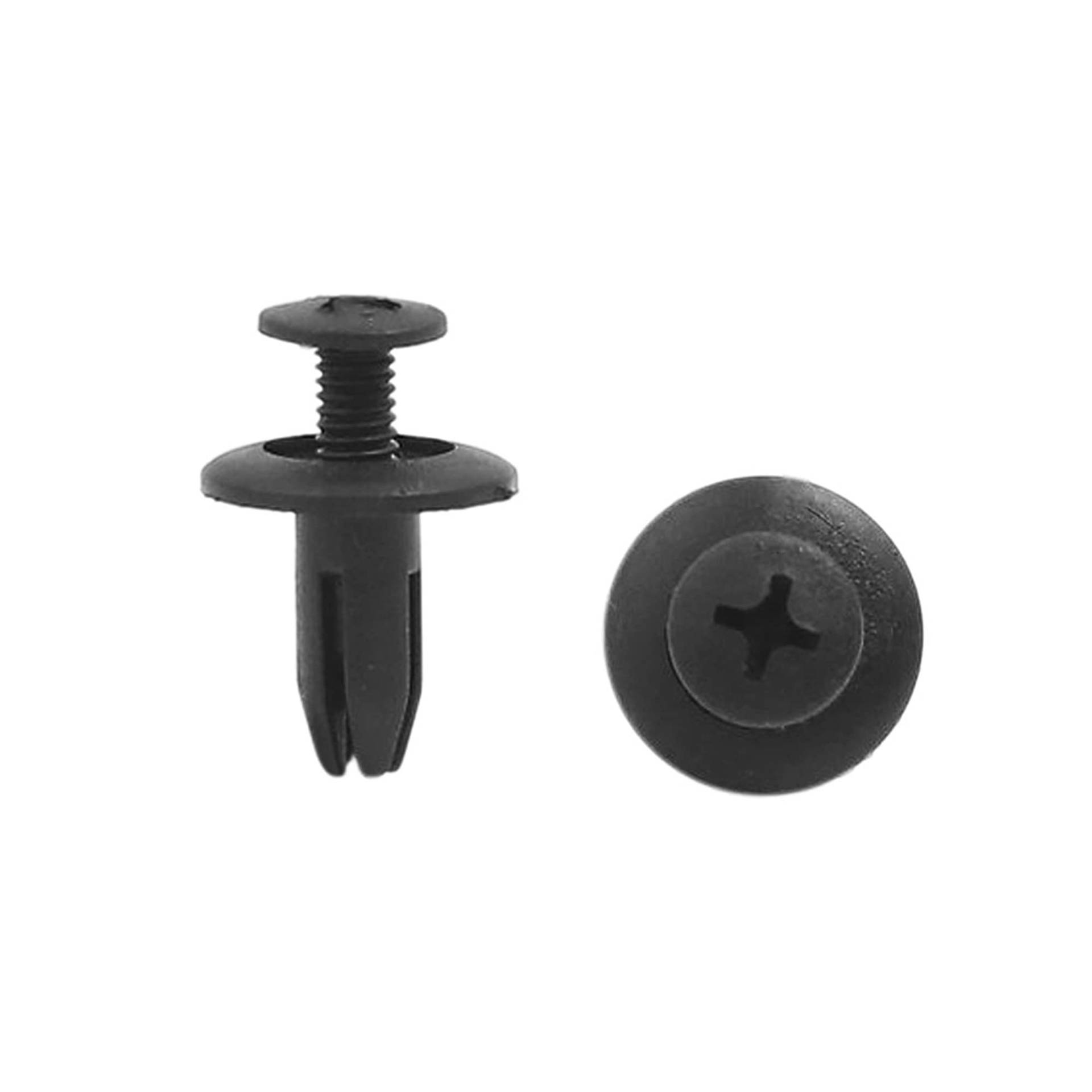 sourcing map 20Stk Schwarze Auto Ordnung Tür Panel Clip Niet Befestigung passt 6mm Dmr. Loch de von uxcell