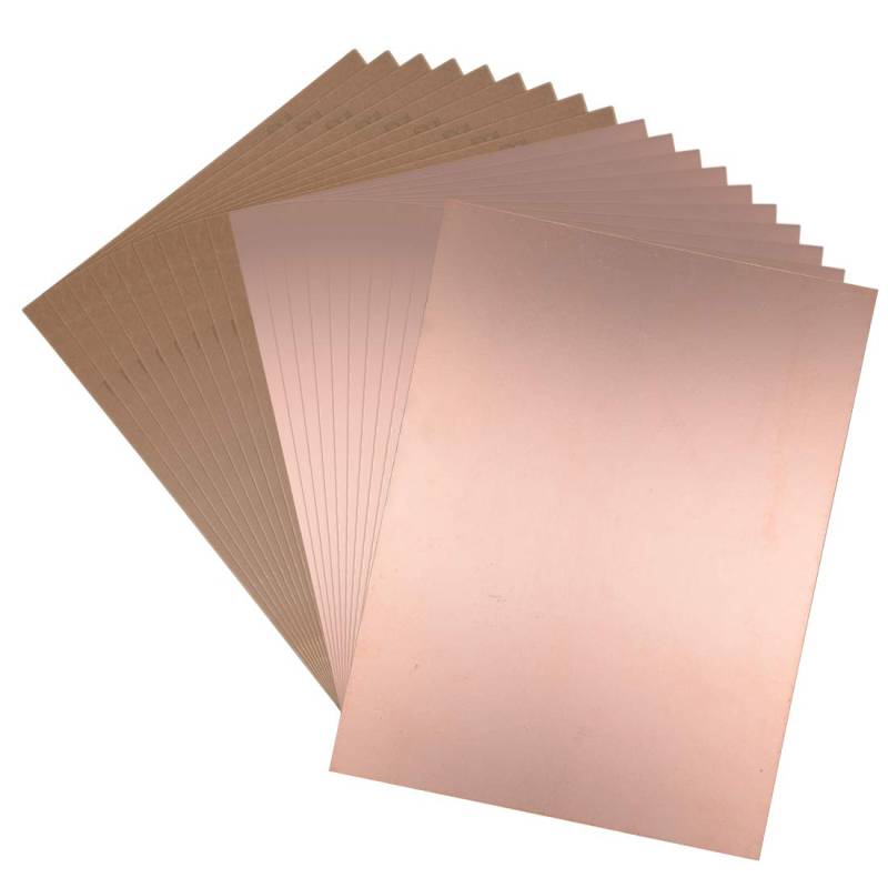 sourcing map 20Stk. Einseitige kupferkaschierte Laminat Leiterplatte FR4 200x150mm 7.87x5.91 Zoll 1.5mm Dicke DIY Prototyp PCB Tafel Namensschild von sourcing map
