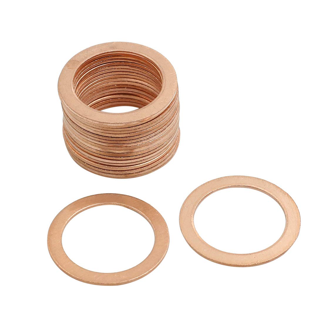 sourcing map 20Stk. Kupfer Scheiben Flache Dichtungsringe 22mm Innendurchmesser Kupfer Ton sourcing map 20Stk. Kupfer Scheiben Flache Dichtungsringe 22mm Innendurchmesser Kupfer Ton von sourcing map