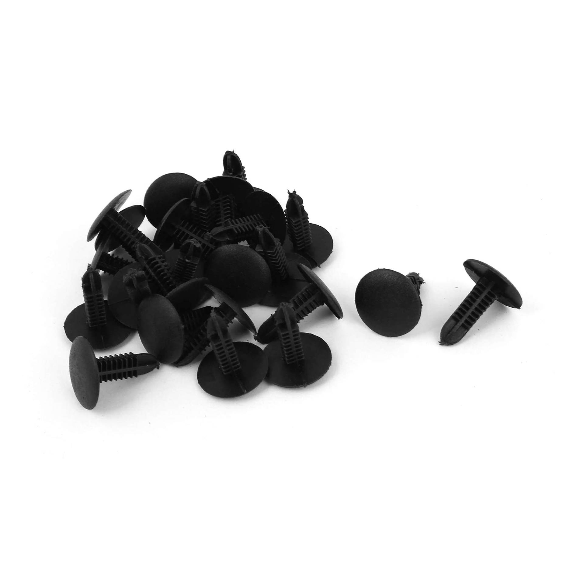 sourcing map 24 Stücke Kunststoff Nieten Halteclips 4 mm x 5 mm x 15 mm für Auto Stoßstangen Kotflügel schwarz von uxcell