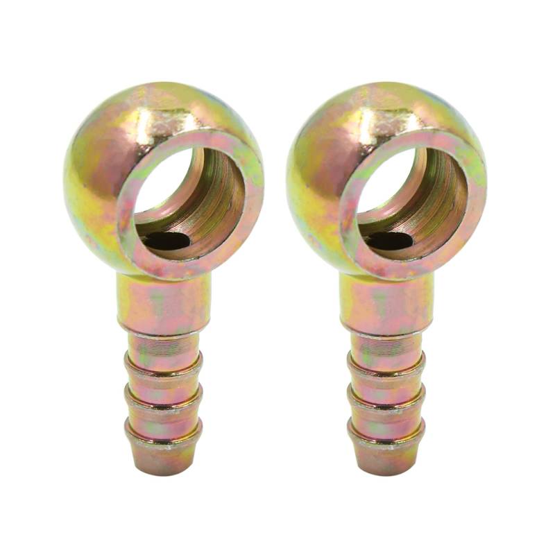 sourcing map 2Stk 8mm ID Schlauchkupplung 14mm Banjo Fitting Kraftstoffleitung Adapter für Motorrad Auto von sourcing map