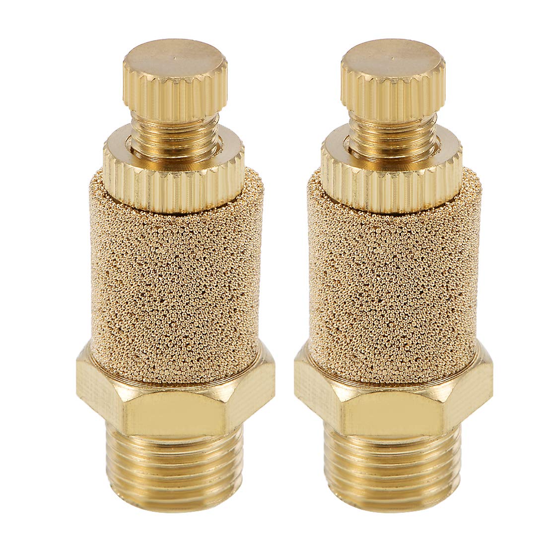 sourcing map 2Stk Top Einstellbar Pneumatisch Schalldämpfer Kupfer 1/8 BSPT Gold Ton sourcing map 2Stk Top Einstellbar Pneumatisch Schalldämpfer Kupfer 1/8 BSPT Gold Ton von sourcing map