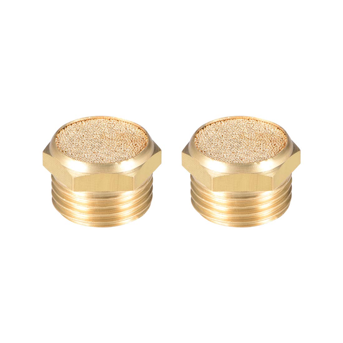 sourcing map 2Stk. Auspuff Schalldämpfer G1/2 Stecker Gewinde Bronze Messinggehäuse Flach sourcing map 2Stk. Auspuff Schalldämpfer G1/2 Stecker Gewinde Bronze Messinggehäuse Flach von sourcing map