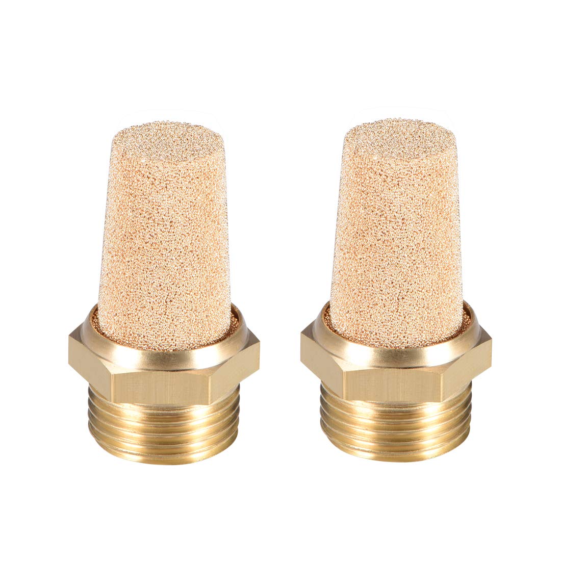 sourcing map 2Stk. Messing Auspuff Schalldämpfer G3/8 Stecker Gewinde Bronze Messinggehäuse sourcing map 2Stk. Messing Auspuff Schalldämpfer G3/8 Stecker Gewinde Bronze Messinggehäuse von sourcing map