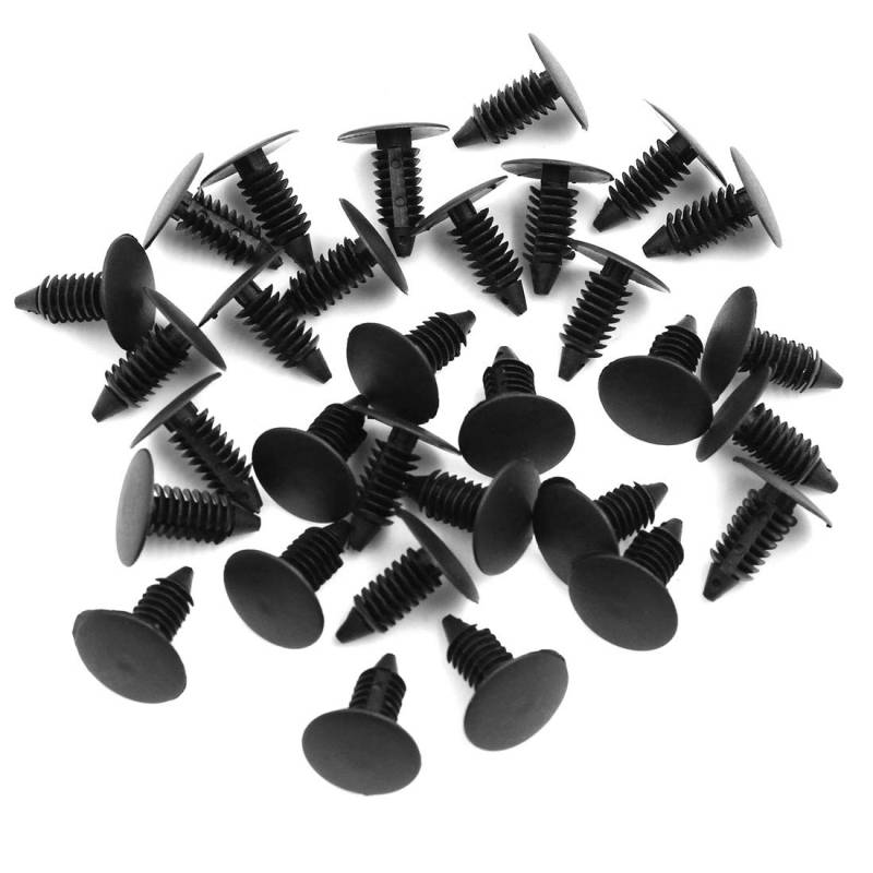 sourcing map 30 Stk. Druck Pin Nieten Auto Stoßstange Verkleidung Clips Plastik Verschlüsse von sourcing map