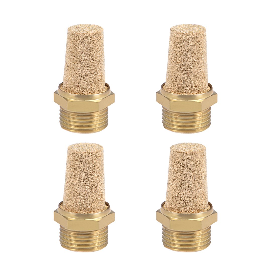 sourcing map 4 Stück 3/8 PT Sinter Bronze Auspuff Schalldämpfer mit Messingkörper überstehend DE de sourcing map 4 Stück 3/8 PT Sinter Bronze Auspuff Schalldämpfer mit Messingkörper überstehend DE de von sourcing map