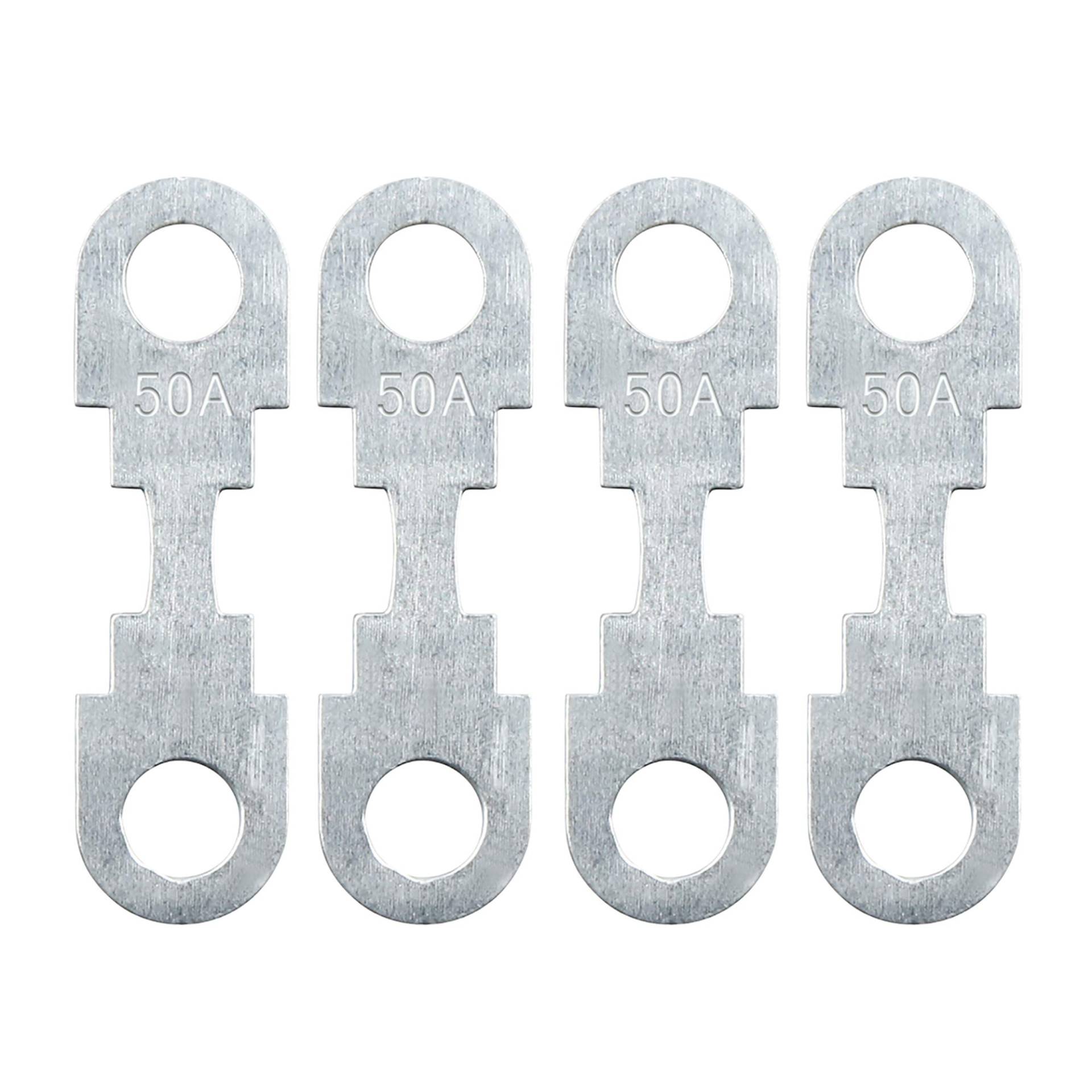sourcing map 4 Stück Universal 50A Flachsicherungsstreifen Metall DC 32V Silberton für Auto sourcing map 4 Stück Universal 50A Flachsicherungsstreifen Metall DC 32V Silberton für Auto von sourcing map