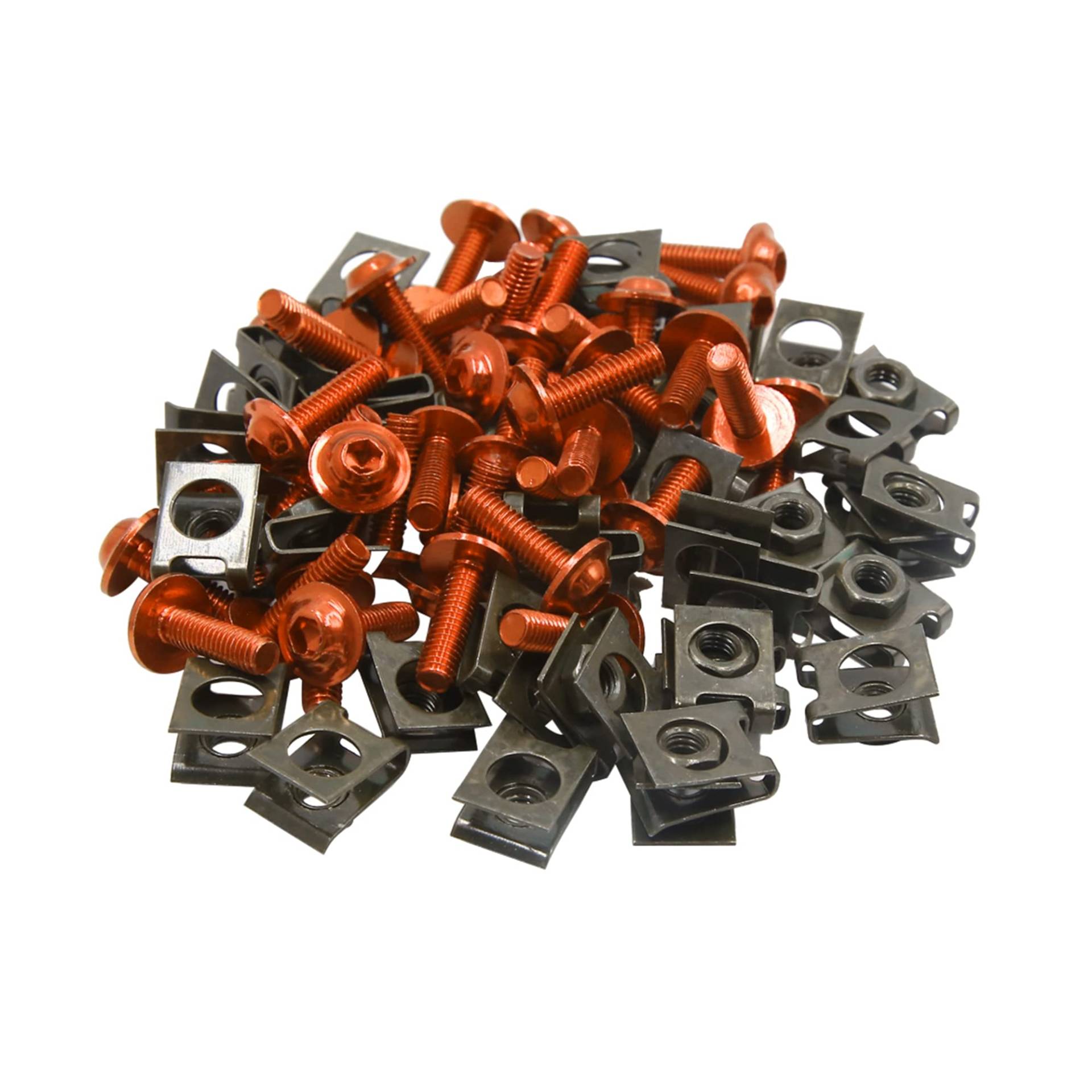 sourcing map 40 Stücke Metall M6 U-Typ Nieten Motorrad Befestigungselemente Clips W Orange Schrauben Schrauben sourcing map 40 Stücke Metall M6 U-Typ Nieten Motorrad Befestigungselemente Clips W Orange Schrauben Schrauben von sourcing map