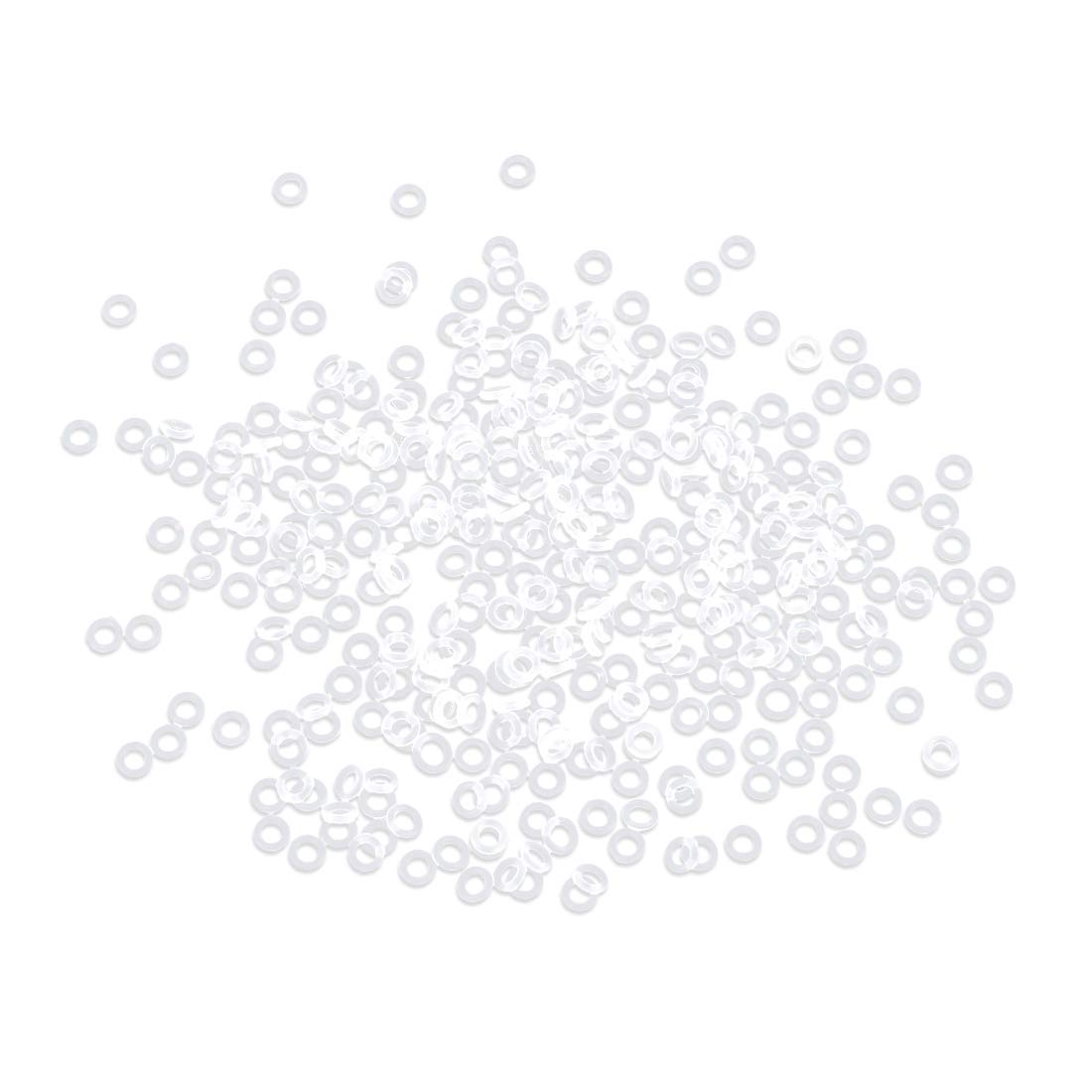 sourcing map 400Stk. Silikon O-Ringe, 4mm OD 2mm ID 1mm Breite VMQ Dichtung für Kompressor Ventile Rohrreparatur, Weiß von sourcing map