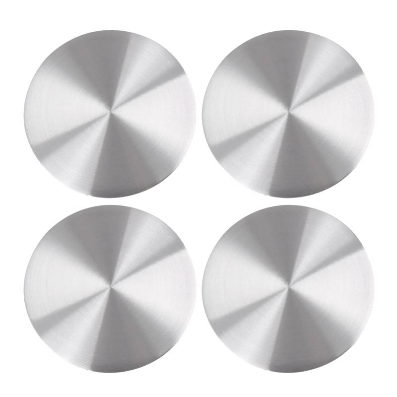 sourcing map 4Stk. Auto Radmitte Nabe Deckel Emblem Aufkleber 45mm Silber von sourcing map