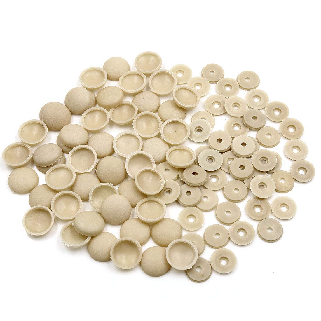 sourcing map 50 Set beige Mutter Schrauben Bolzen Kappe Abdeckung Dekoration Auto 4mm Dmr. von sourcing map