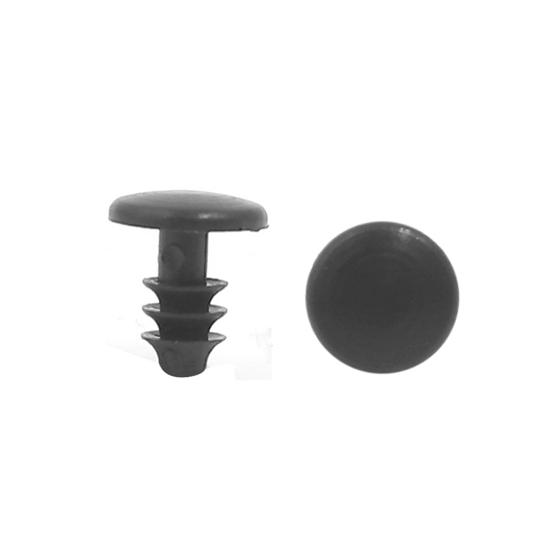 sourcing map 50 Stück 5mm Loch Drm. Plastik Nieten Fastener Schwarz für Auto Fender de von uxcell