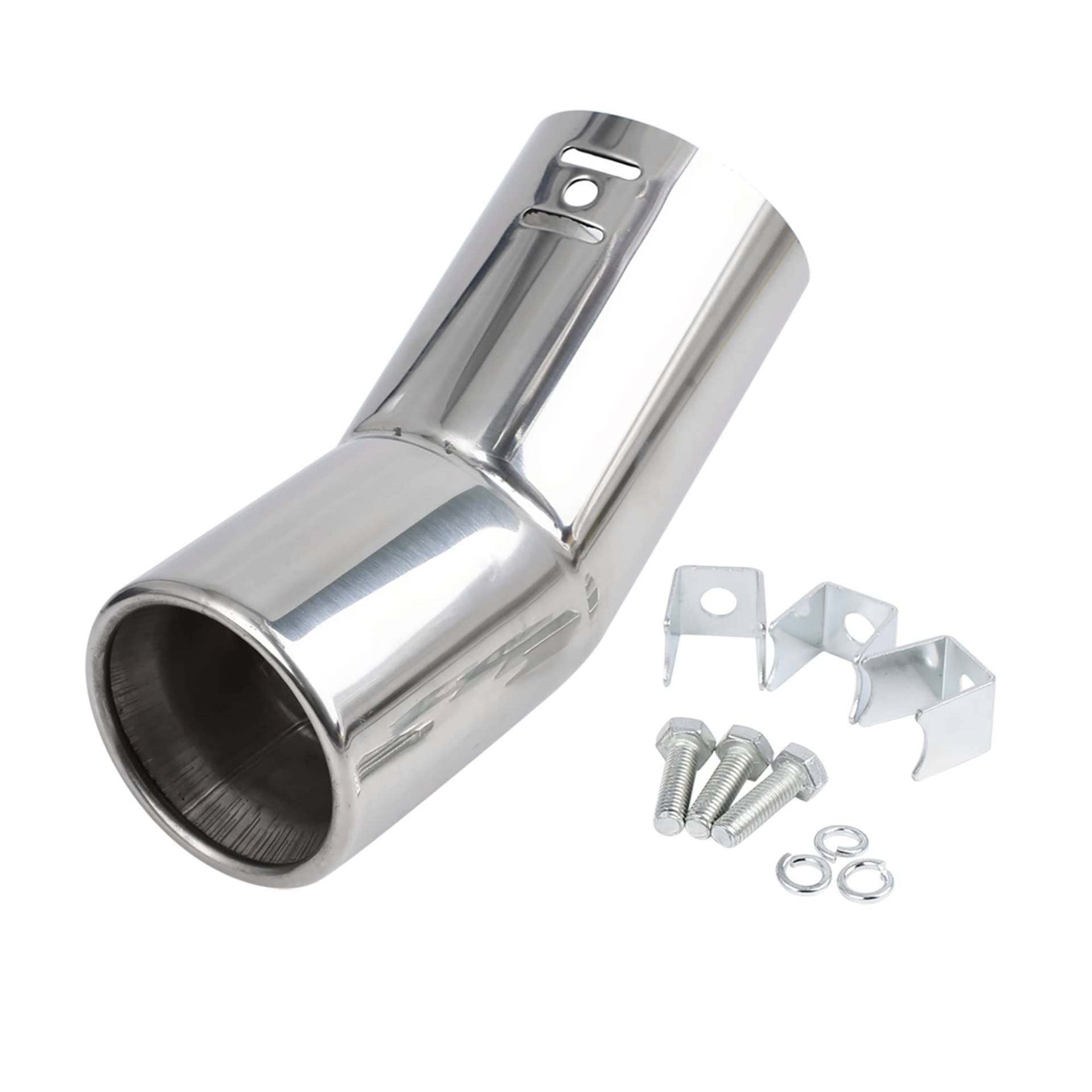 sourcing map 60mm Einlass Chrom gebogene Auto Fahrzeug Auspuff Schalldämpfer Endrohr Spitze sourcing map 60mm Einlass Chrom gebogene Auto Fahrzeug Auspuff Schalldämpfer Endrohr Spitze von uxcell