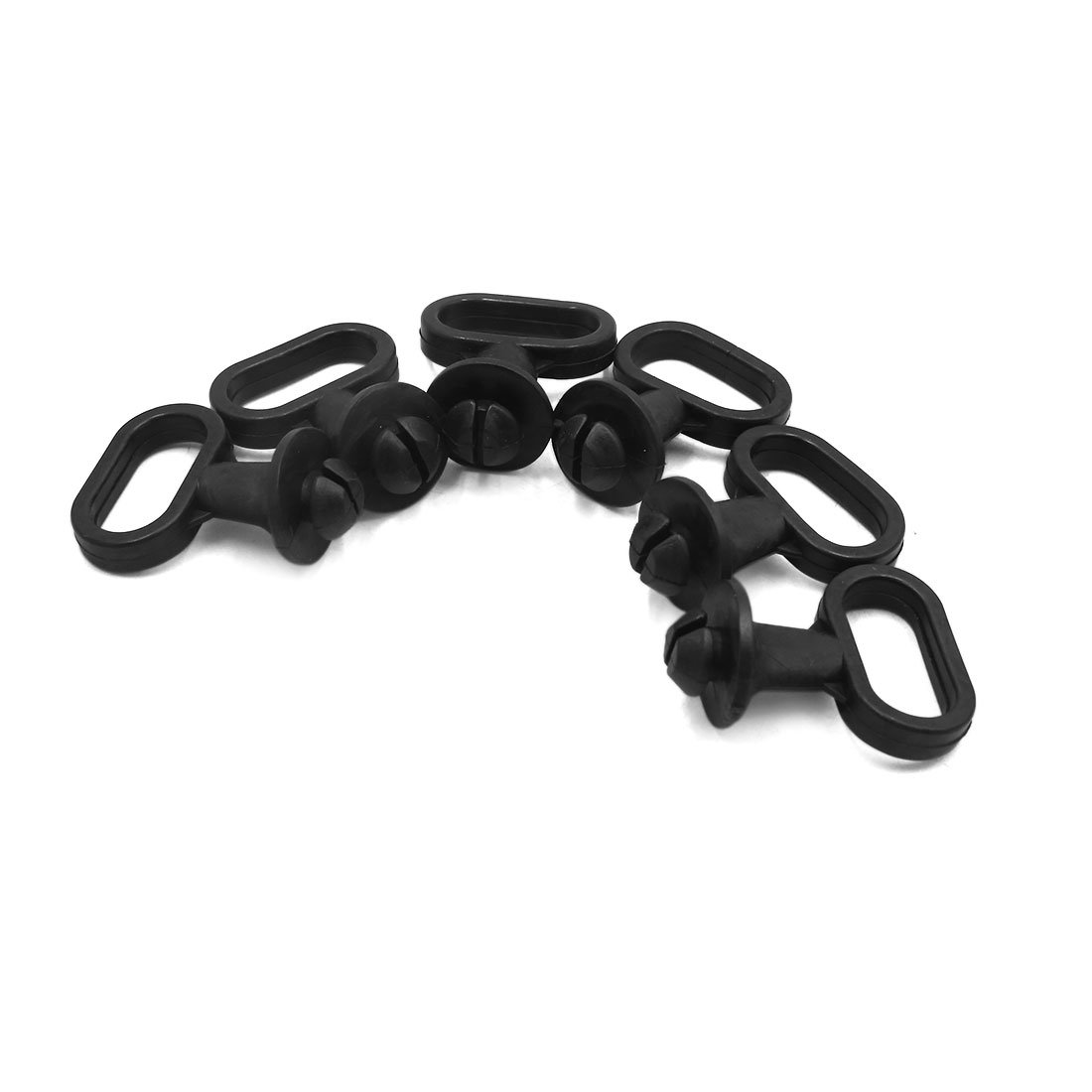 6 x schwarze Gummi-Schutzbleche vorne Tacho-Kabelführungshalter für Motorrad von uxcell
