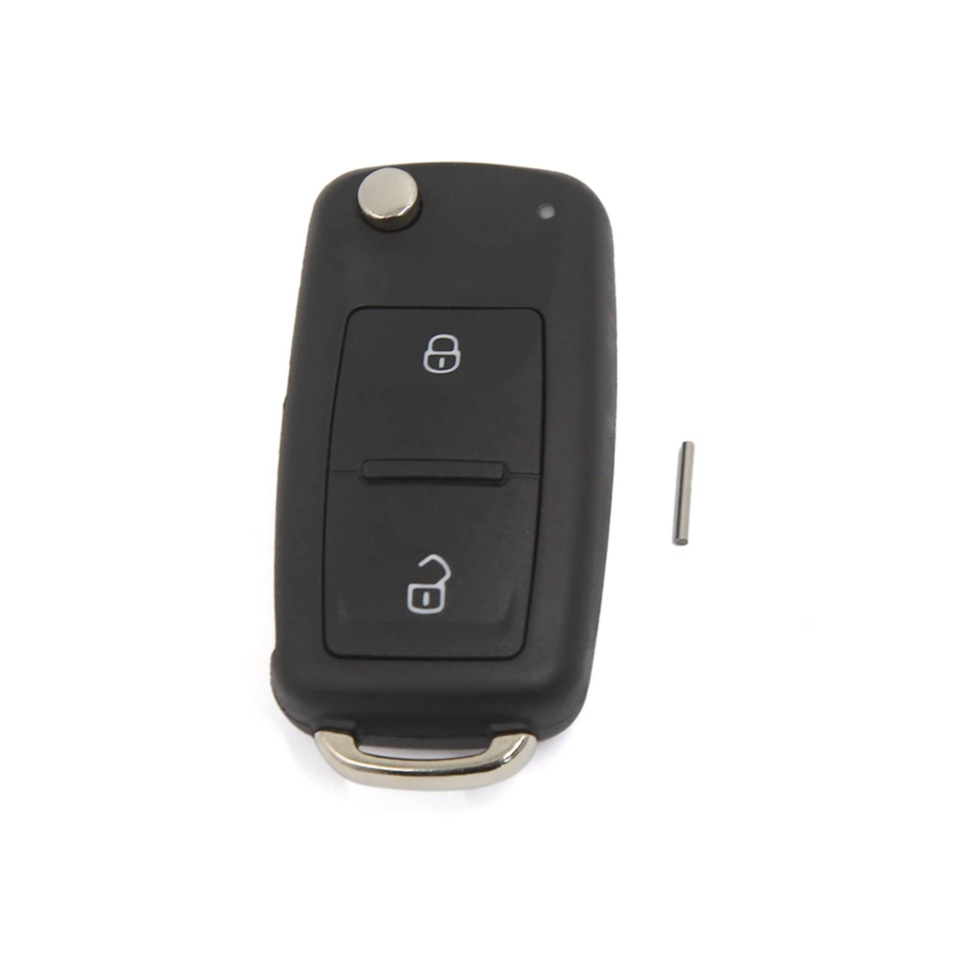 sourcing map 2-Tasten Schlüssel Hülle Funkschlüsselgehäuse mit ungeschliffener Klinge für VW Transporter Polo Golf von uxcell
