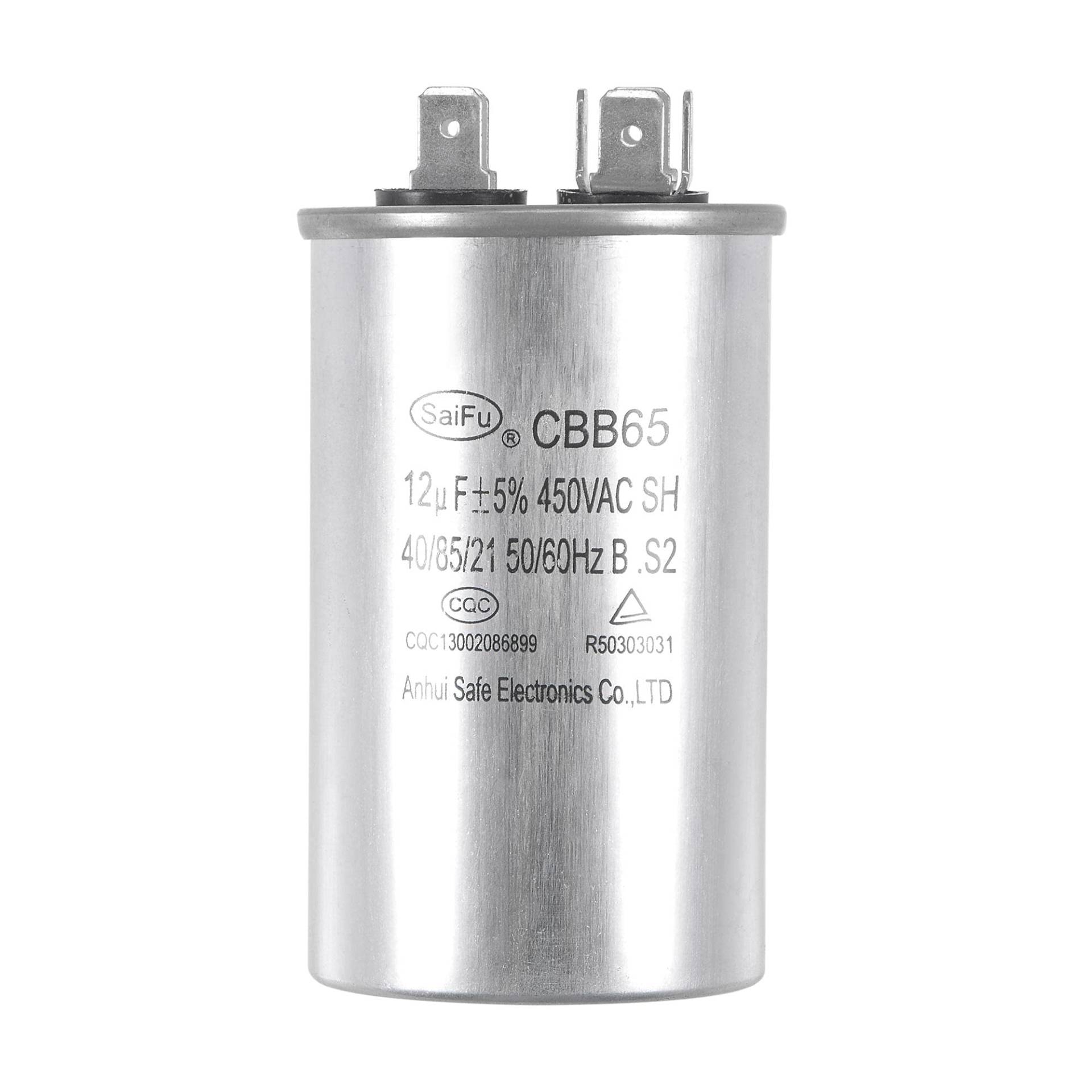 sourcing map Betriebskondensator CBB65 12uF 12mfd 450V AC 40/85/21 Aluminiumgehäuse mit Anschluss für Kompressor Motor Wärmepumpe sourcing map Betriebskondensator CBB65 12uF 12mfd 450V AC 40/85/21 Aluminiumgehäuse mit Anschluss für Kompressor Motor Wärmepumpe von sourcing map