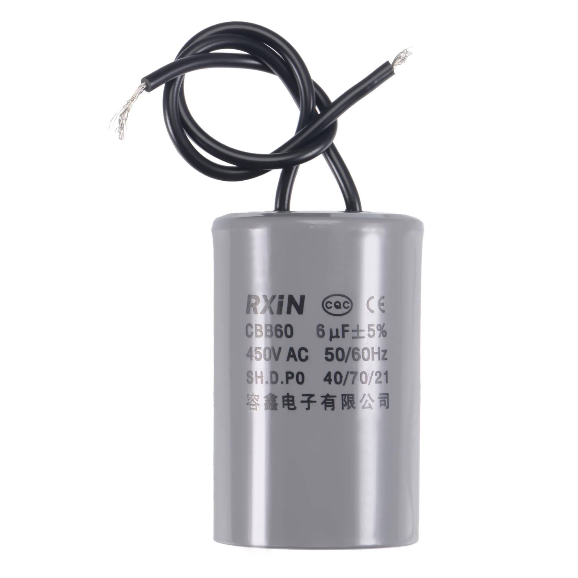 sourcing map CBB60 Lauf Kondensator mit Terminal M8 Studin Für Luftkompressor Wasserpumpenmotor Polypropylenfilm Braun Blau Metallisiert 6uF 450V 2 Drähte Zylinder sourcing map CBB60 Lauf Kondensator mit Terminal M8 Studin Für Luftkompressor Wasserpumpenmotor Polypropylenfilm Braun Blau Metallisiert 6uF 450V 2 Drähte Zylinder von sourcing map