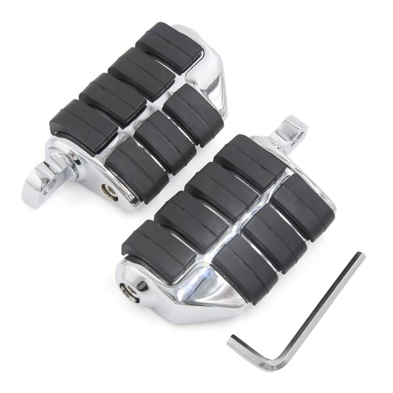 sourcing map Chrom Motorrad Halter doppelt Fußstütze Fußrasten Set für Harley Davidson Highway DE de von uxcell