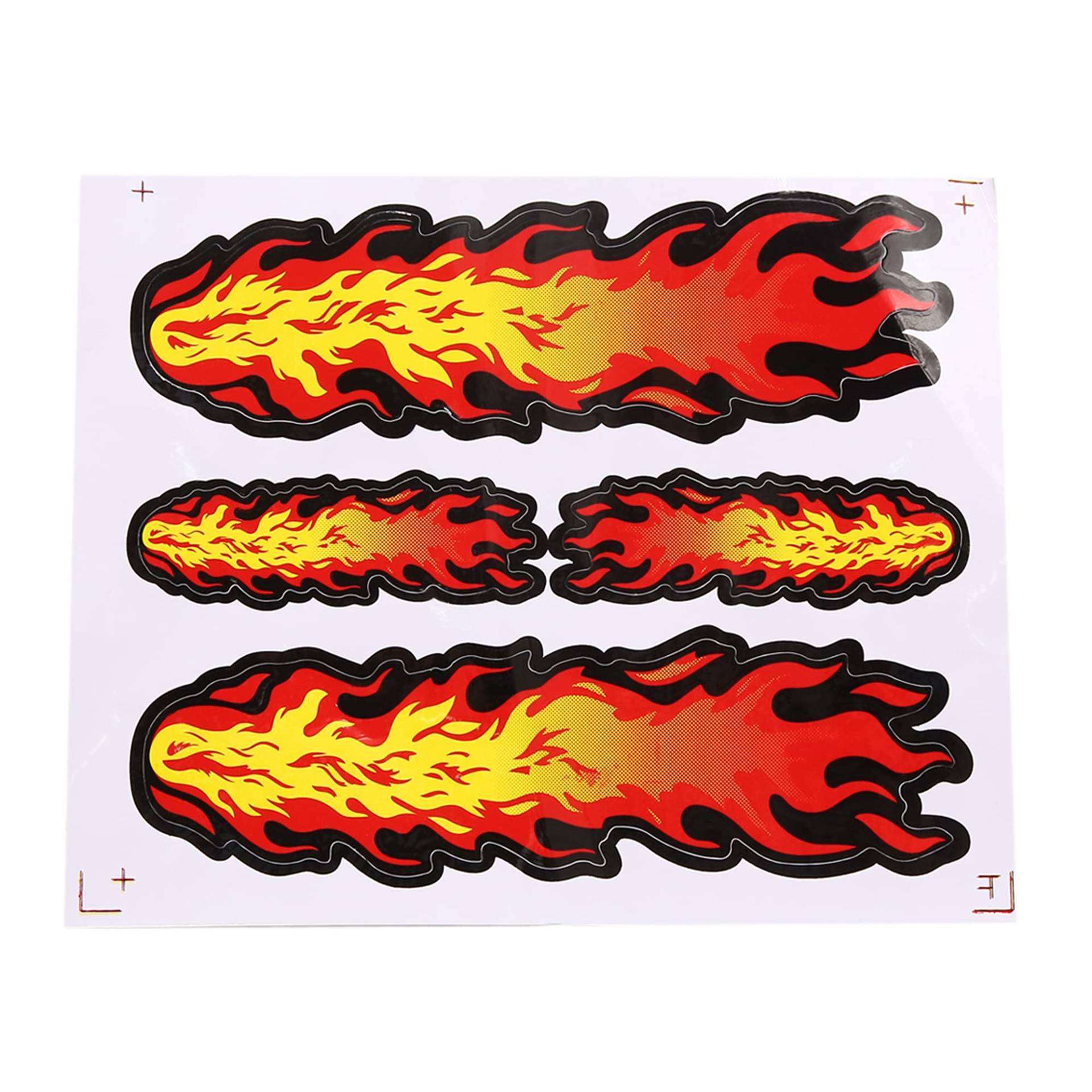 sourcing map Feuerflammen-Muster, aufklebbarer dekorativer Ornament-Aufkleber für Auto von uxcell