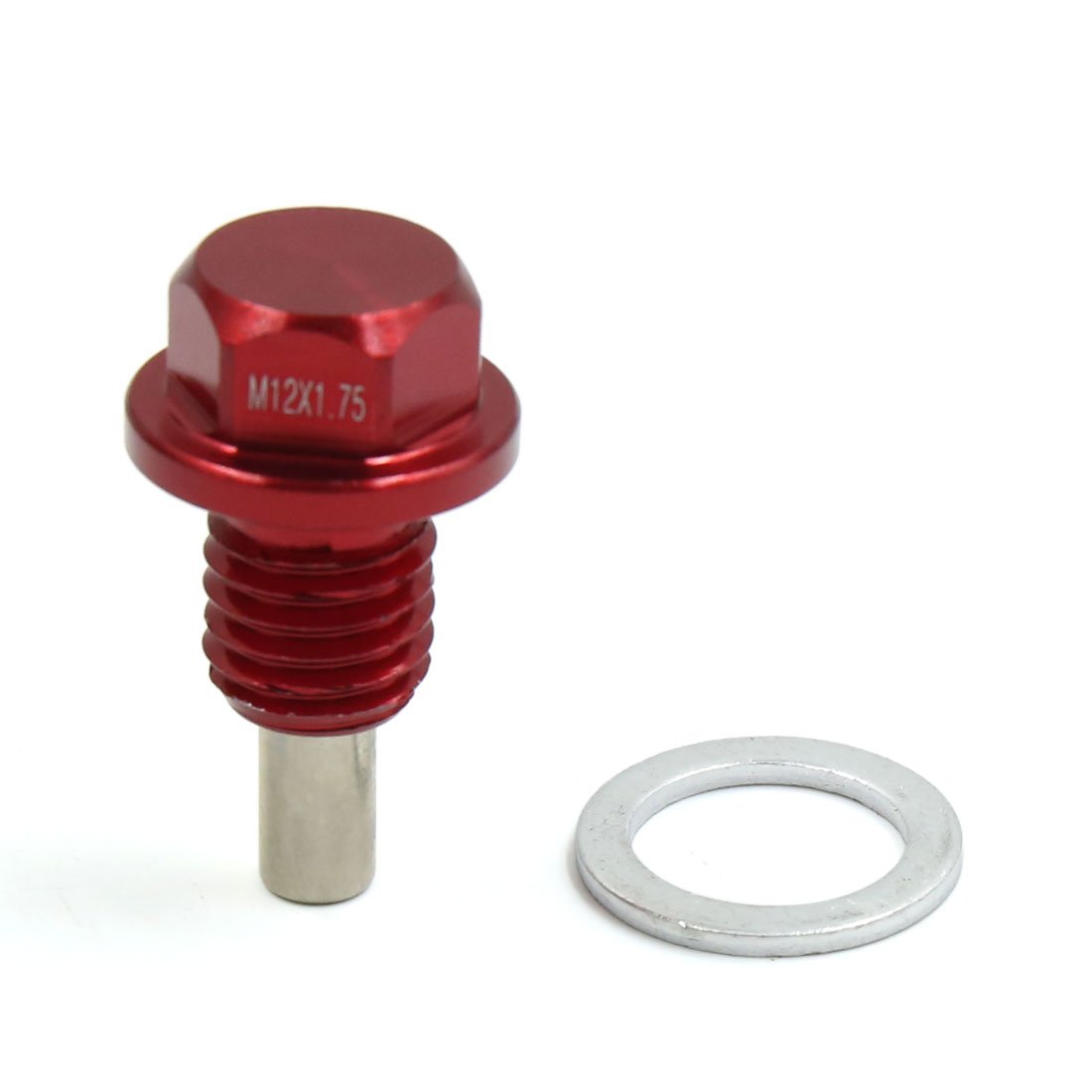 sourcing map M12 x 1.75 Aluminium Magnetische Motorölwannen Ablass Schraube Bolzen für Auto rot sourcing map M12 x 1.75 Aluminium Magnetische Motorölwannen Ablass Schraube Bolzen für Auto rot von sourcing map