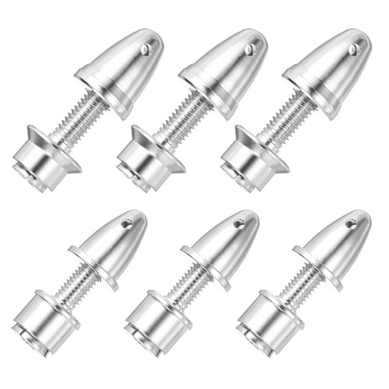 sourcing map Propelleradapter RC Flugzeug Spinner, 3,17/4 mm Öffnung und 5/6 mm Ausgangsachse Propeller Adapter Saver für Welle bürstenlose Motordrehzahlregler, 6 Stück von sourcing map