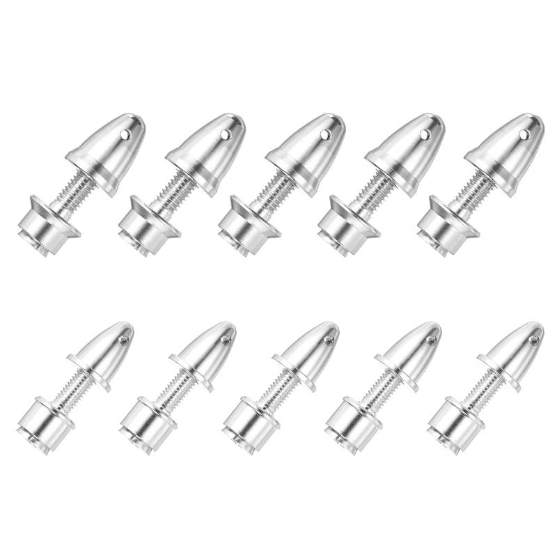 sourcing map Propelleradapter RC Flugzeug Spinner, 3/3,17 mm Öffnung und 6/5 mm Ausgangsachse Propeller Adapter Saver für Welle bürstenlose Motordrehzahlregler, 10 Stück von sourcing map