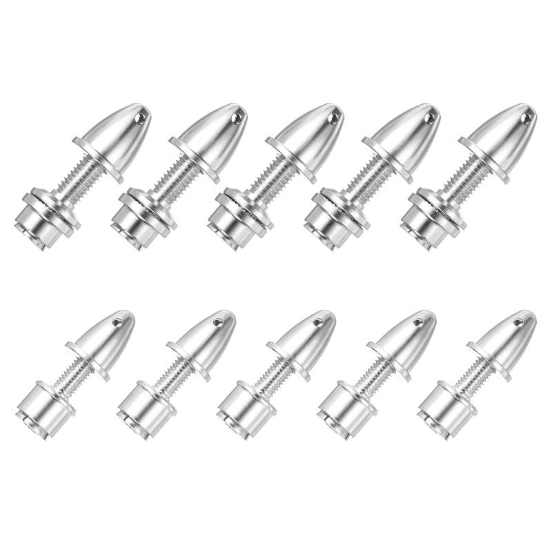sourcing map Propelleradapter RC Flugzeug Spinner, 3/5 mm Öffnung und 5/8 mm Ausgangsachse Propeller Adapter Saver für Welle bürstenlose Motordrehzahlregler, 10 Stück von sourcing map