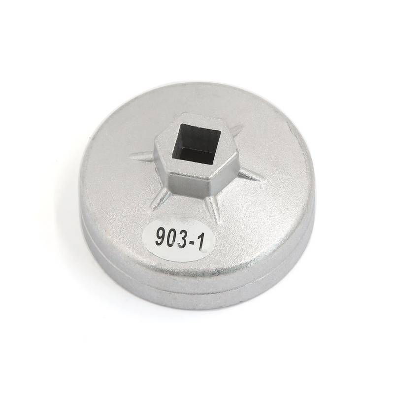 sourcing map 15 Flöten 75mm ölfilter filterschlüssel Antriebsendkappe Ölfilterschlüssel Aluminiumlegierung öl filter Kappe Universalwerkzeug Silber von uxcell