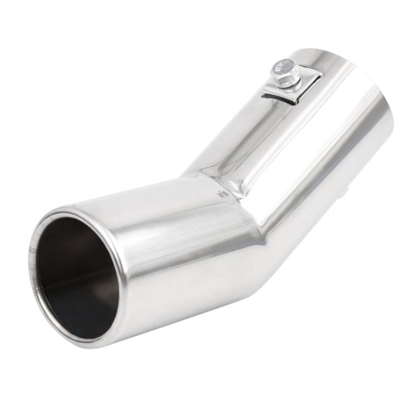 sourcing map Auto Auspuffblende Gebogen Endrohr Universal Sportauspuff Schwanz Schalldämpfer Chrom Rohr Durchmesser 3/5" zu 11/2" Autoersatzzubehör von uxcell