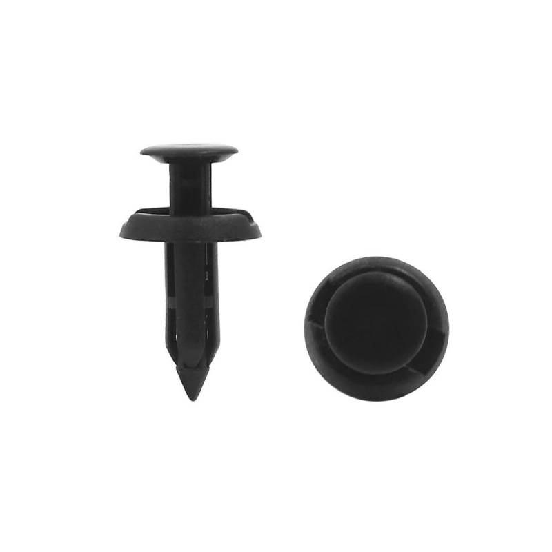 uxcell 20 Stück Kunststoffnieten 6 mm Durchmesser Bohrung Push Typ Befestigungclips Formen Fastener Halteclips Schwarz von uxcell