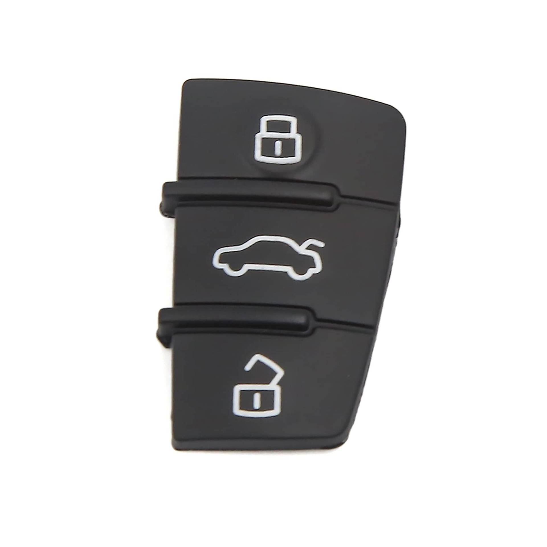 sourcing map Autoschlüssel Hülle Schlüsselhülle Cover 3 Tasten Gummi Schlüsselbox Schlüsselhülle Abdeckung für Audi A3 A4 A6 Q5 Q7 von uxcell