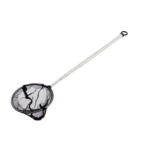 sourcingmap® Edelstahl Teleskopgriff Runder Rahmen Aquarium Garnelen Fisch Landung Net von sourcingmap