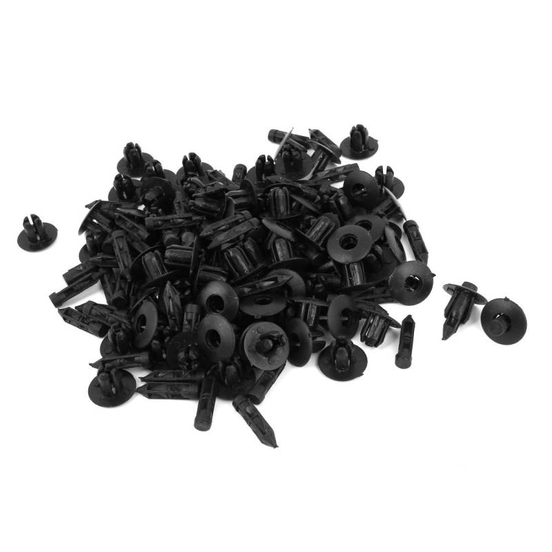 sourcing map 100 Stücke Auto Tür Kotflügel 7mm Loch Nylon Spreiznieten Stoßstange Befestigung Clip von uxcell