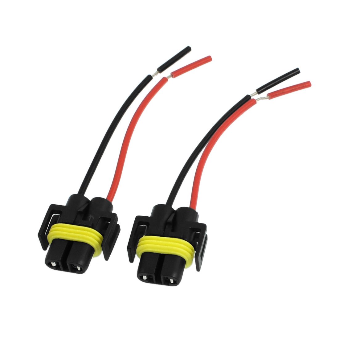 sourcing map 2 Stück Kabelbaumstecker Adapter DC 12V Plastik für Auto LKW Motorrad Scheinwerfer H11 Anschluss mit Buchse Verbindung Stecker von uxcell