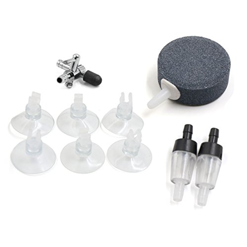 sourcingmap Luftstein Luftstrom Splitter Saugnapf Clip Aquarium Pumpe Zubehör Pack 10 in 1 von sourcingmap