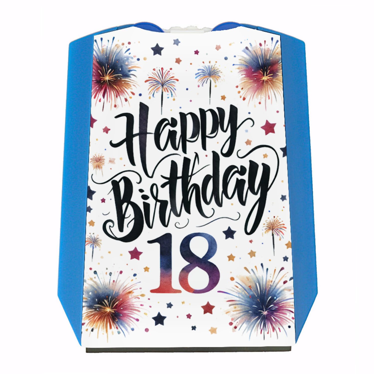 18. Geburtstag Feuerwerk Parkscheibe mit Spruch Happy Birthday mit fröhlichem Hintergrund Perfekt für die achtzehn Party Feier Geburtstagsgruß und Glückwünsche 18. Geburtstag Feuerwerk Parkscheibe mit Spruch Happy Birthday mit fröhlichem Hintergrund Perfekt für die achtzehn Party Feier Geburtstagsgruß und Glückwünsche von speecheese