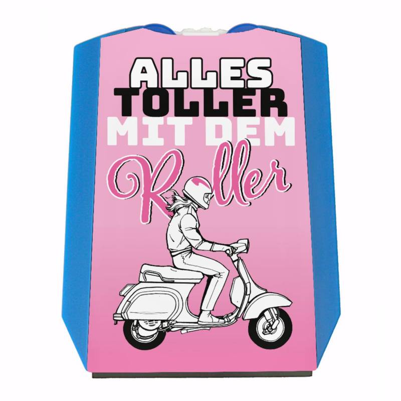 Alles toller mit dem Roller Parkscheibe in rosa mit Rollerfahrerin Eiskratzer Wasserabstreifer und Einkaufswagen-Chips Roller parken Scooter Parkplatz Führerschein von speecheese