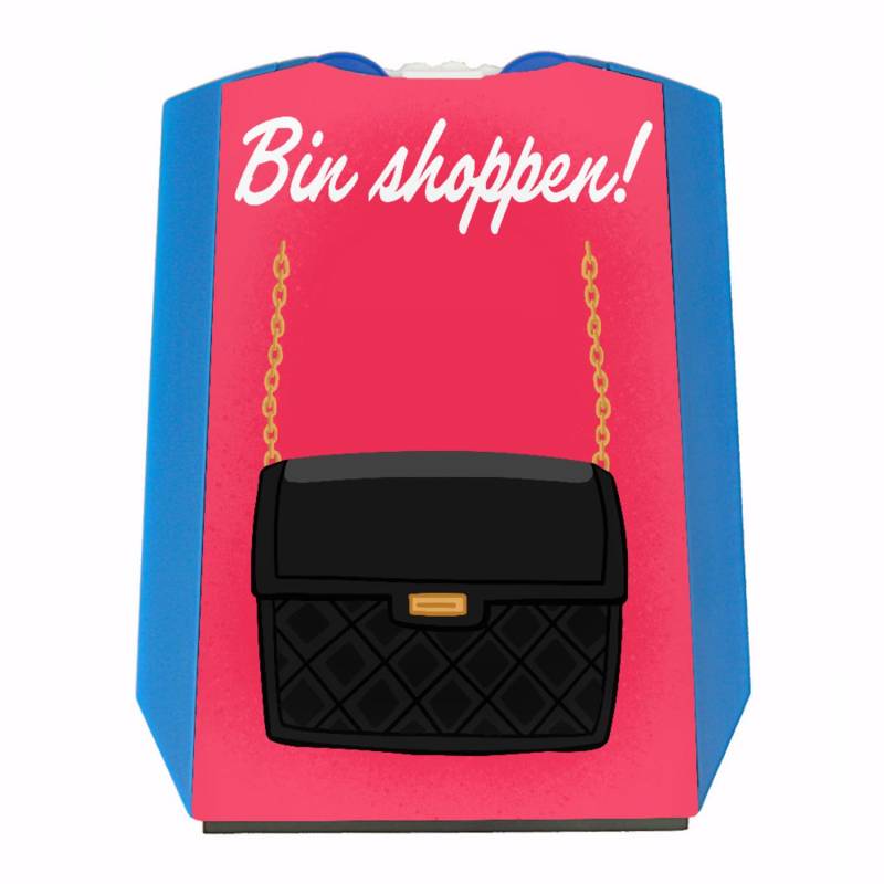 Bin Shoppen Parkscheibe mit Handtasche-Motiv und 2 Einkaufswagenchips witzige Parkscheibe für Shopping Queens mit deinem liebsten Accessoire StVO-Konform von speecheese