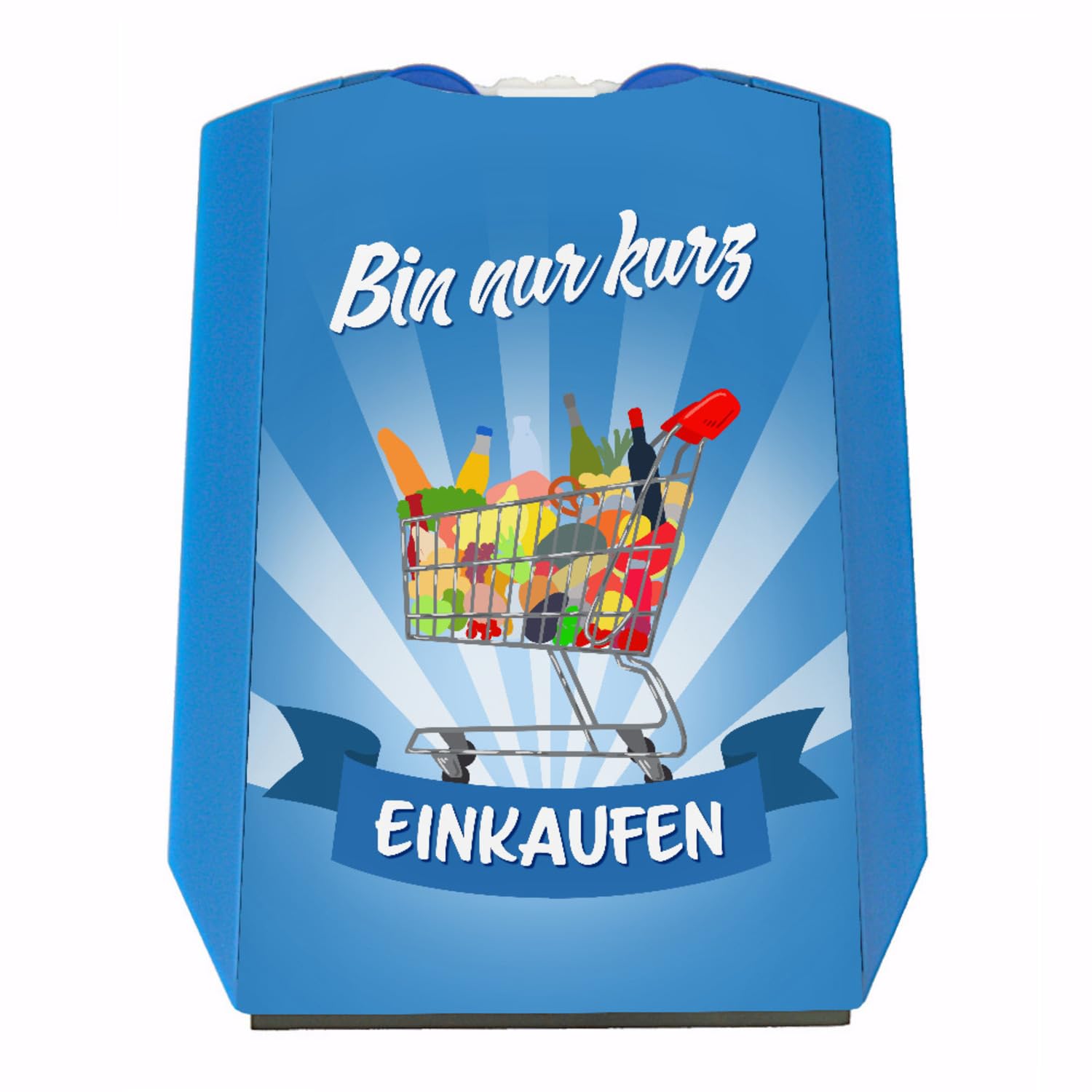 Bin nur kurz Einkaufen Parkscheibe mit Zwei Einkaufswagenchips als praktisches Geschenk für die Mutter oder den Vater die oft den Wocheneinkauf erledigen von speecheese