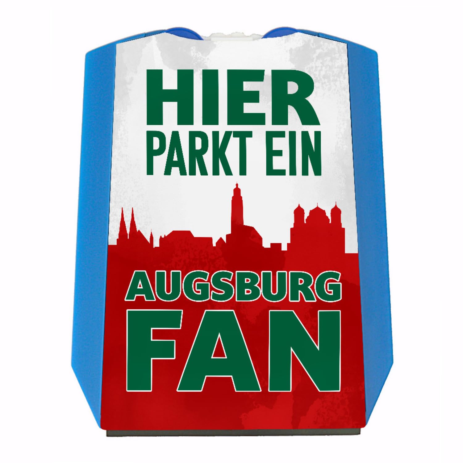 Hier parkt EIN Augsburg Fan Parkscheibe in Rot Weiß Grün Parkscheibe für Fans mit Stadtmotiv um die Liebe zur Stadt und dem Sport zu Zeigen Hier parkt EIN Augsburg Fan Parkscheibe in Rot Weiß Grün Parkscheibe für Fans mit Stadtmotiv um die Liebe zur Stadt und dem Sport zu Zeigen von speecheese